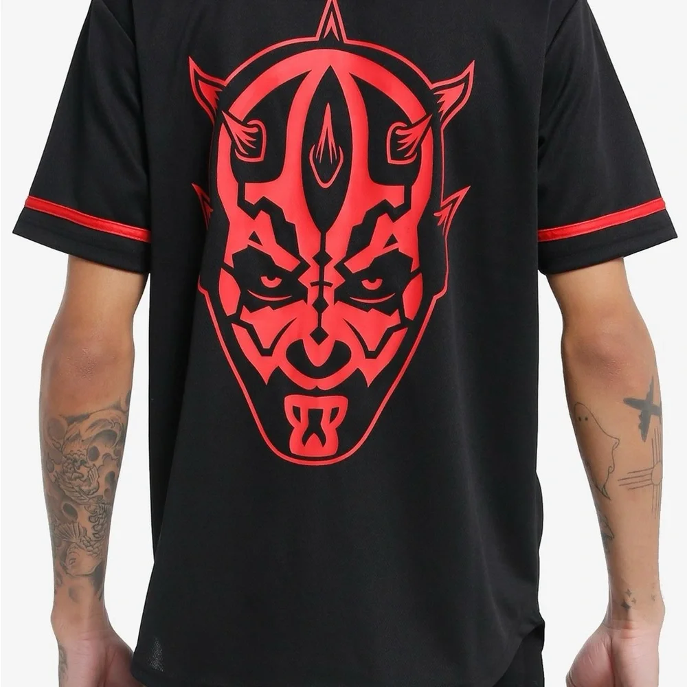 Star Wars Darth Maul Black and Red Jersey, Size L - Picture 2 of 5